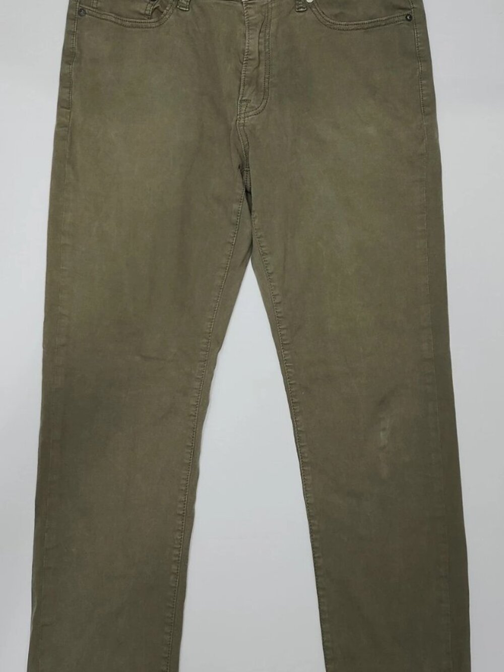 Lucky Brand 410 Athletic Slim Mens 34x32 Olive Green Jeans Read